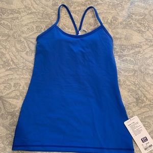 Lululemon Power Y Tank Blue top Size 8 NWT